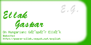 ellak gaspar business card